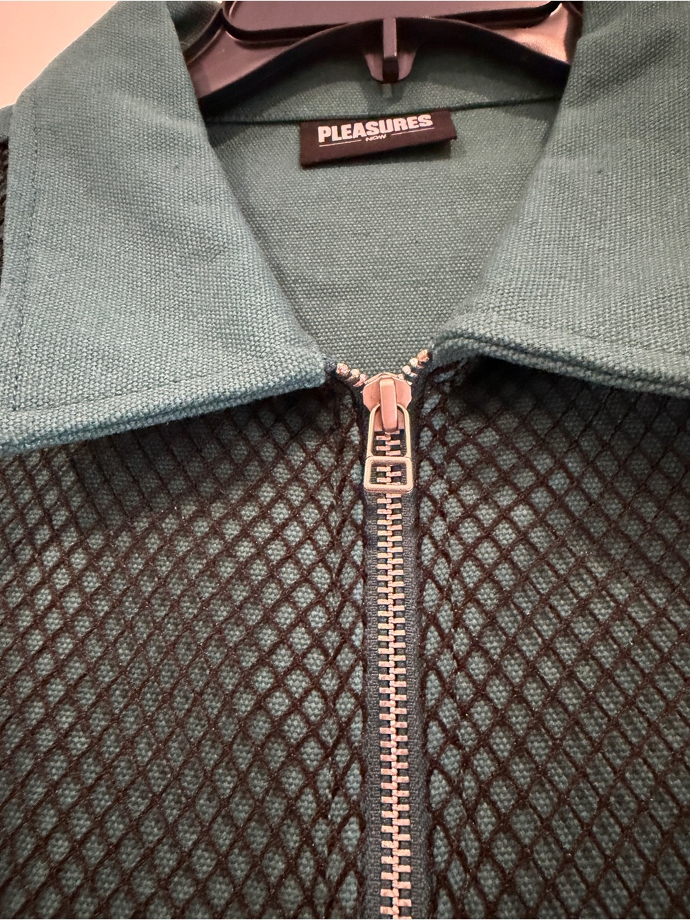 Pleasures Flirt Workwear Green Zip-Front Jacket - Picture 9 of 10